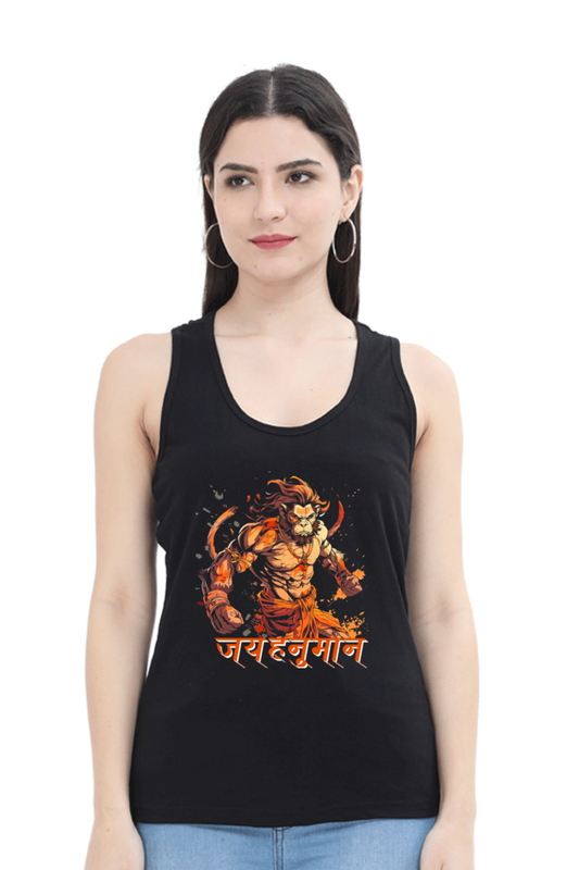 Hanuman Bhakti PowerTank Top T-Shirts for Women Vastrdhamm