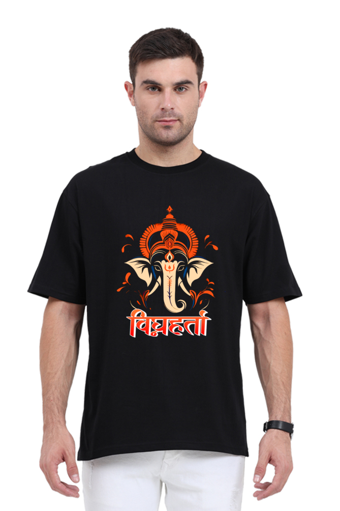 Jai Ganesha Spirit Oversized Classic T-Shirts for Men Vastrdhamm