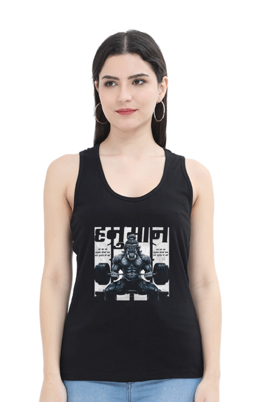 Hanuman Devotional ChampionTank Top T-Shirts for Women Vastrdhamm