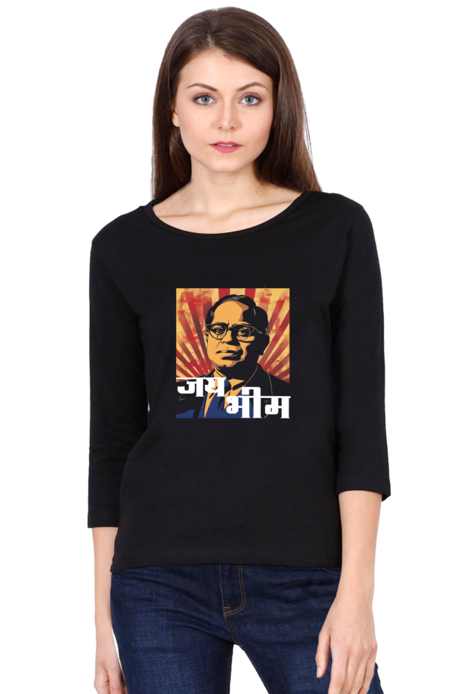 Ambedkar VisionRound Neck Full Sleeve T-Shirts for Women Vastrdhamm