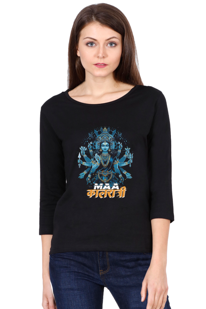 Durga ShaktiRound Neck Full Sleeve T-Shirts for Women Vastrdhamm