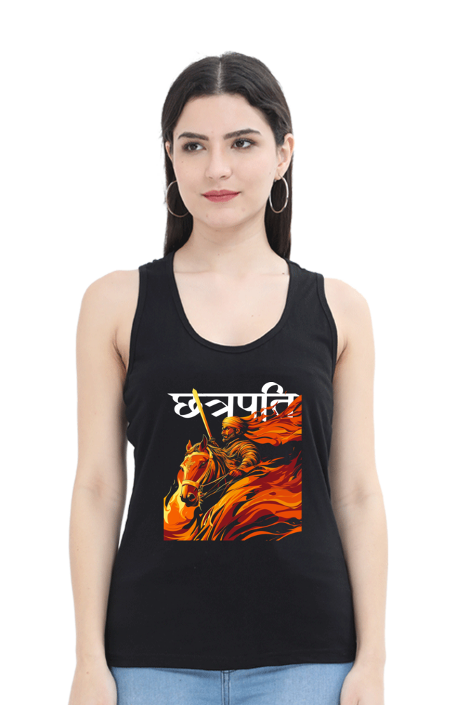 Shivaji Maharaj Valor Tank Top T-Shirts for Women Vastrdhamm