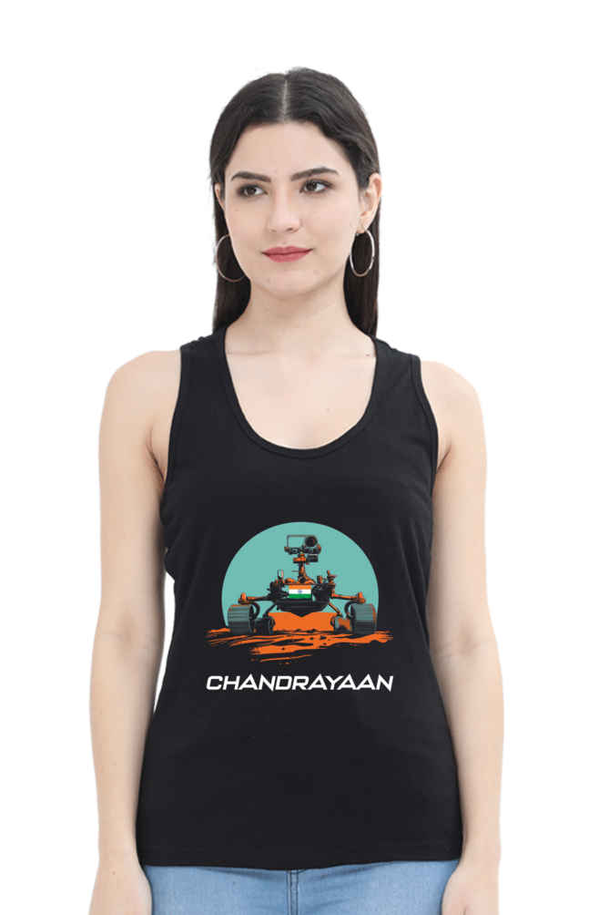 Chandrayaan Mission Explorer Tank Top T-Shirts for Women Vastrdhamm