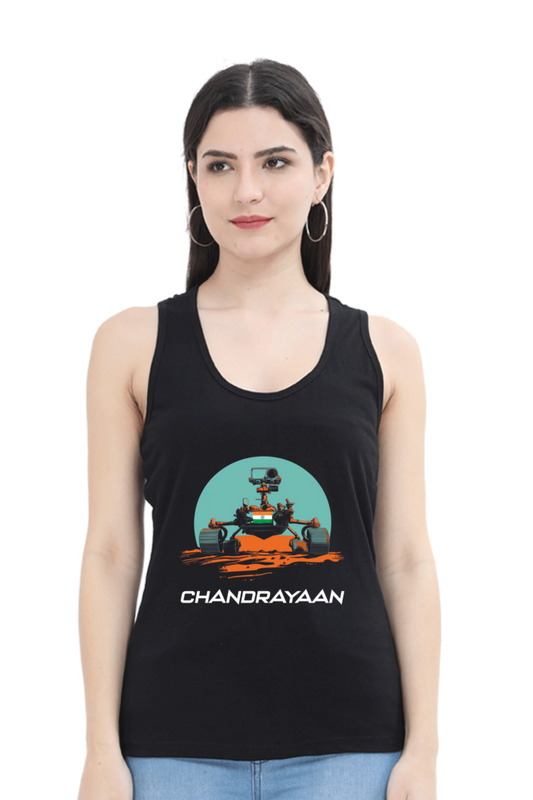 Chandrayaan Mission Explorer Tank Top T-Shirts for Women Vastrdhamm