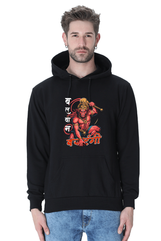 Hanuman Devotional Power Hoodie Sweatshirt T-Shirts for Men Vastrdhamm