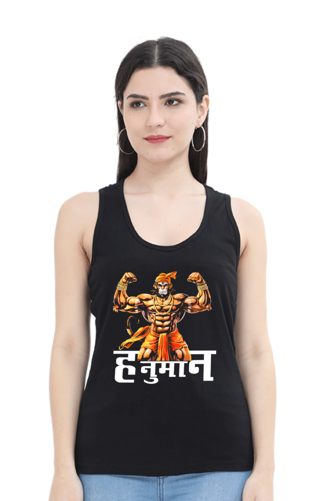 Hanuman Devotional WarriorTank Top T-Shirts for Women Vastrdhamm