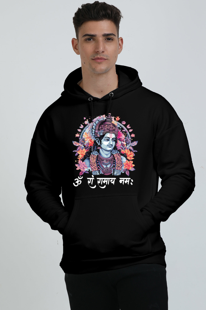 Ram Ji Righteous Path Oversized Hooded Sweatshirt T-Shirts  for Men Vastrdhamm