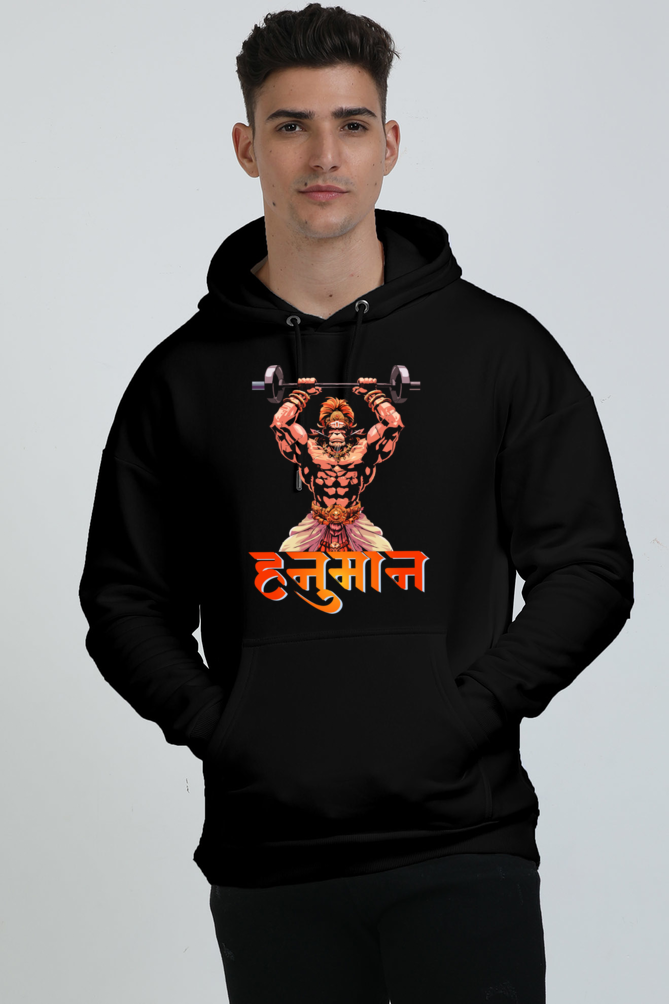 Hanuman Divine Protector Oversized Hooded Sweatshirt T-Shirts for Men Vastrdhamm