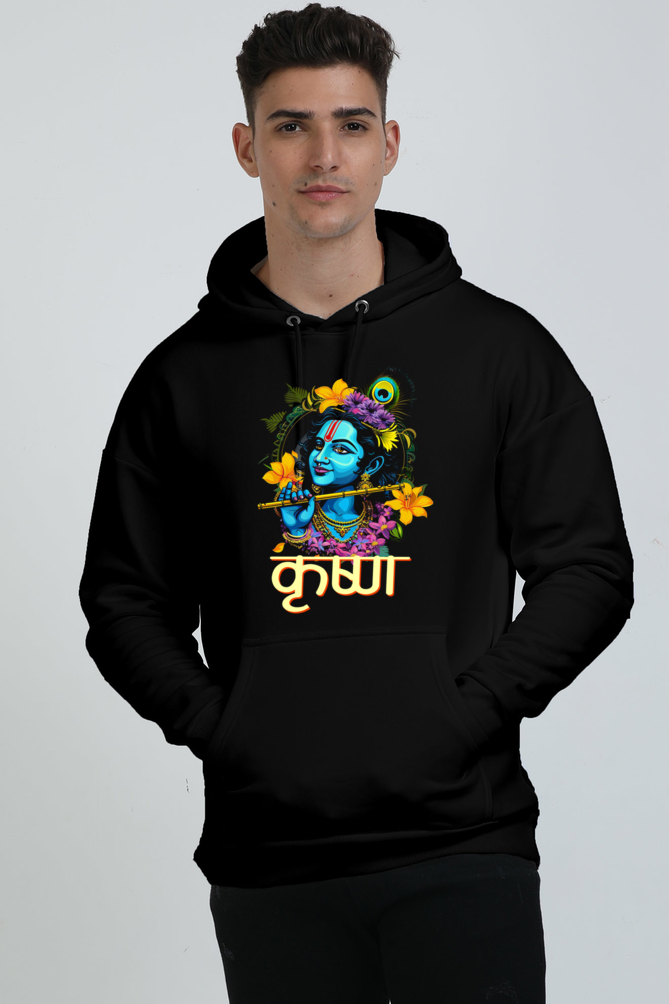 Shree Krishan Gita Wisdom Oversized Hooded Sweatshirt T-Shirts  for Men Vastrdhamm