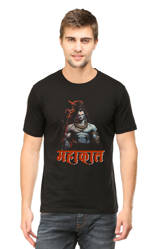 Shiv Ji Rudra Round Neck Half Sleeve Classic T-Shirts for Men Vastrdhamm