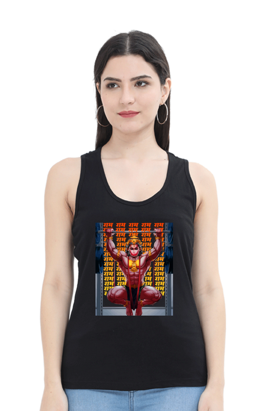 Hanuman Divine EnergyTank Top T-Shirts for Women Vastrdhamm