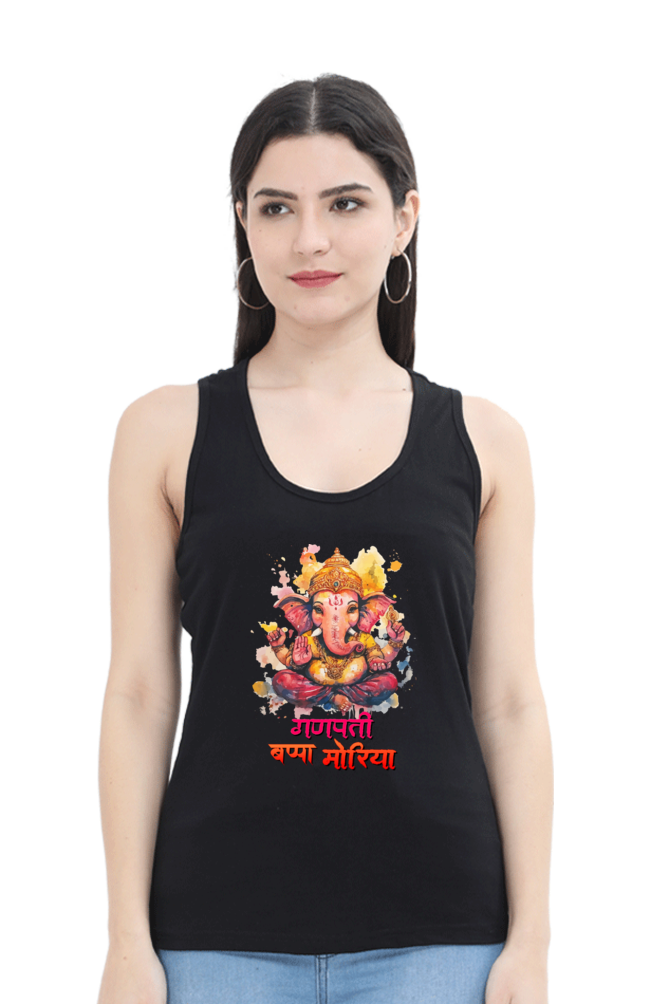 Jai Ganesha SpiritTank Top T-Shirts for Women Vastrdhamm