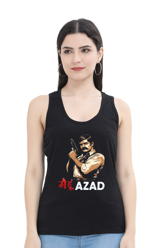 Chandra Shekhar Azad RevolutionTank Top T-Shirts for Women Vastrdhamm