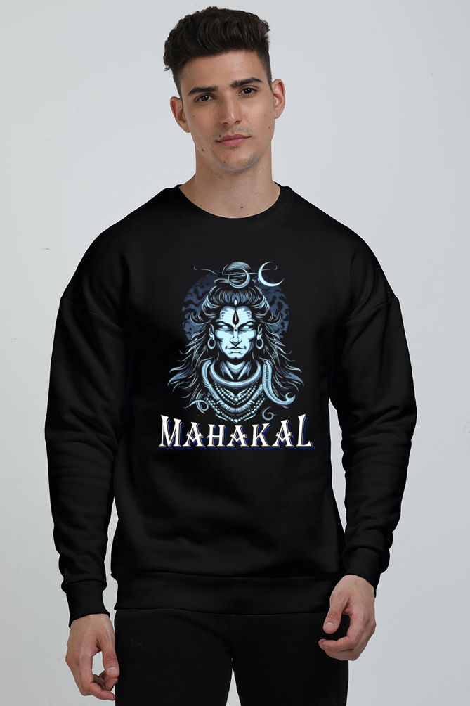 Shiv Ji Divine Power Oversized Sweatshirt T-Shirts  for Men Vastrdhamm