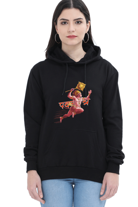 Hanuman Flying HighHoodie Sweatshirt T-Shirts for Women Vastrdhamm