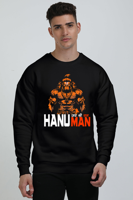 Hanuman Majestic Devotion Oversized Sweatshirt T-Shirts for Men Vastrdhamm