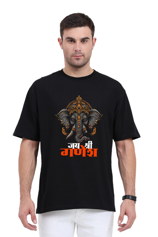 Ganesha Devotion Oversized Classic T-Shirts for Men Vastrdhamm