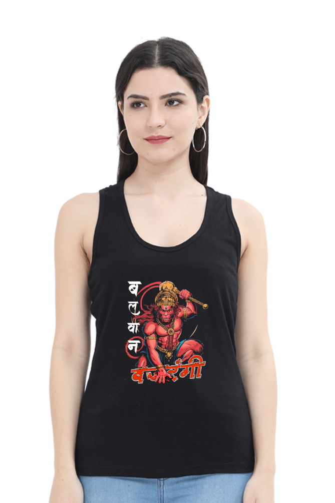 Hanuman BhaktiTank Top T-Shirts for Women Vastrdhamm