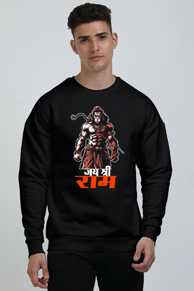 Hanuman Motivational Oversized Sweatshirt T-Shirts for Men Vastrdhamm