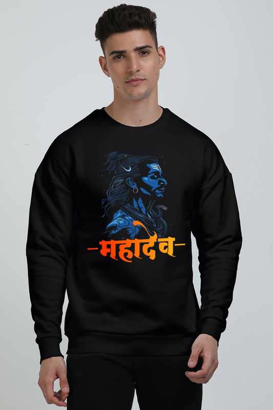 Shiv Ji Mahadev Oversized Sweatshirt T-Shirts  for Men Vastrdhamm