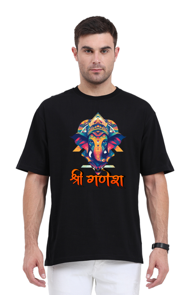 Jai Ganesha Protector Oversized Classic T-Shirts for Men Vastrdhamm