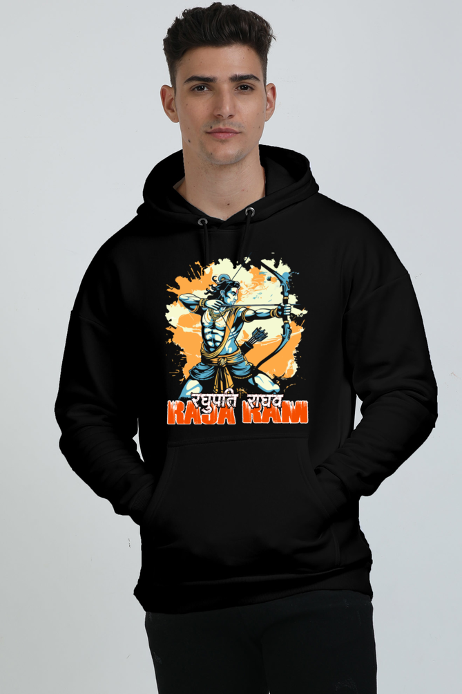 Ram Ji Warrior Spirit Oversized Hooded Sweatshirt T-Shirts  for Men Vastrdhamm