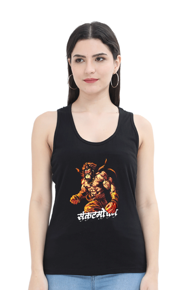 Hanuman DevoteeTank Top T-Shirts for Women Vastrdhamm