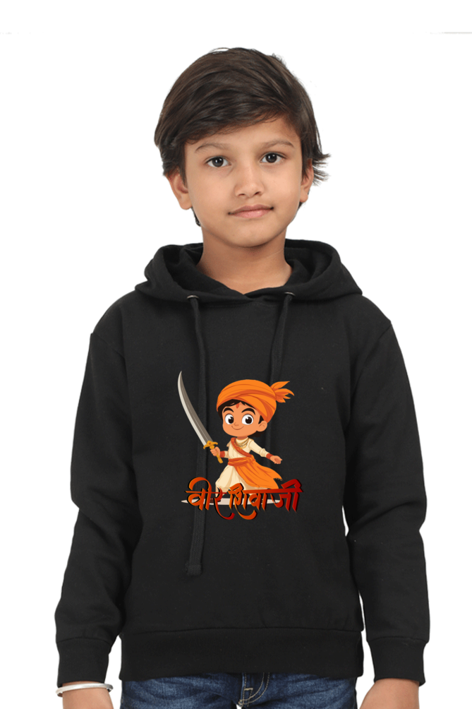 Shivaji Maharaj Valor Hoodie Sweatshirt T-Shirts for Boy Vastrdhamm