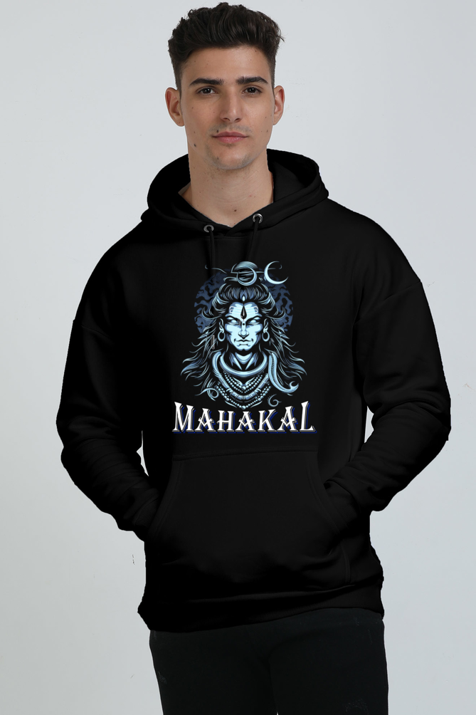 Shiv Ji Eternal Oversized Hooded Sweatshirt T-Shirts  for Men Vastrdhamm