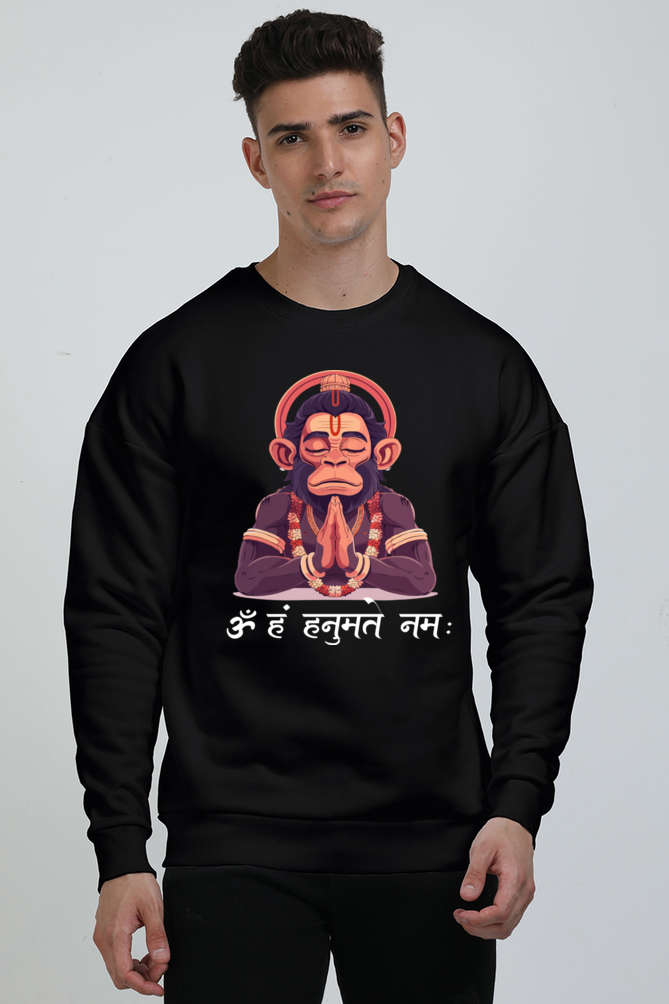 Hanuman Divine Protector Oversized Sweatshirt T-Shirts for Men Vastrdhamm