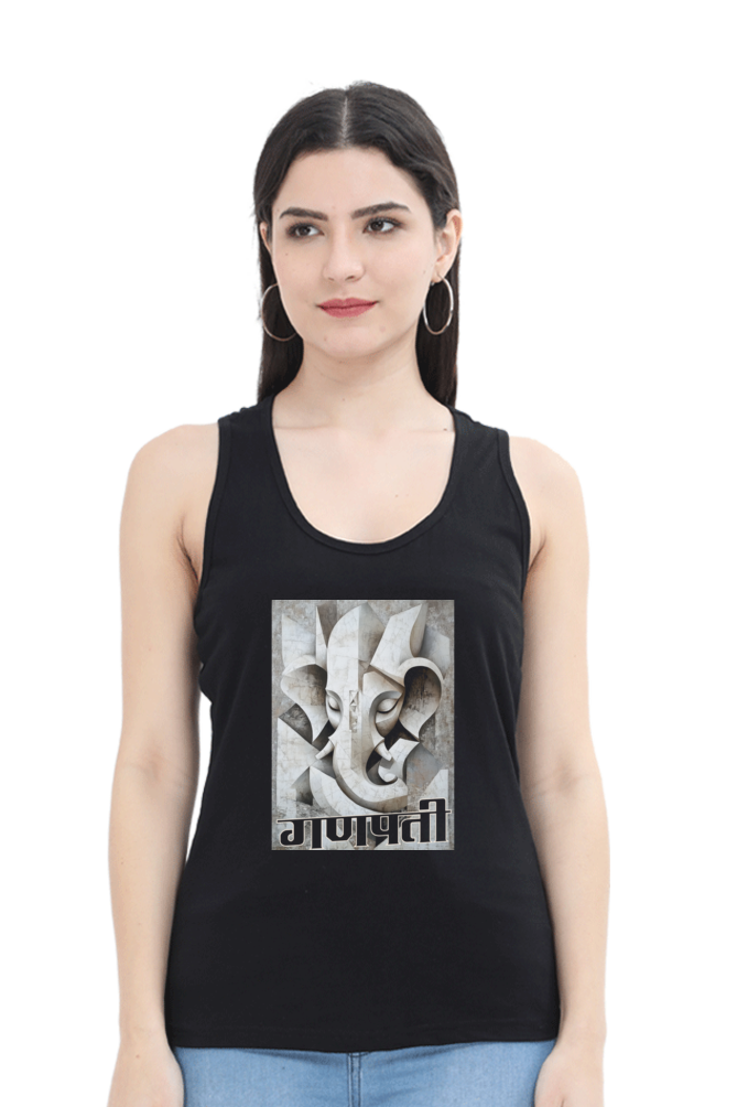 Jai Ganesha GloryTank Top T-Shirts for Women Vastrdhamm