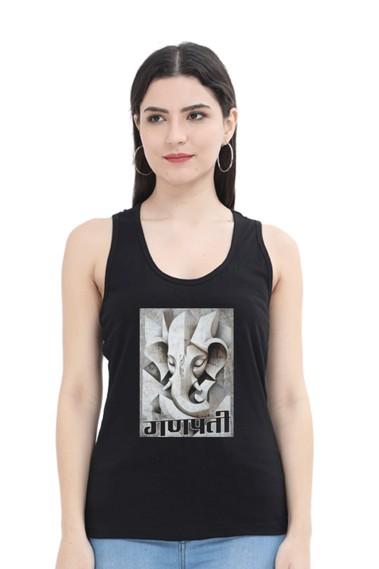 Jai Ganesha GloryTank Top T-Shirts for Women Vastrdhamm