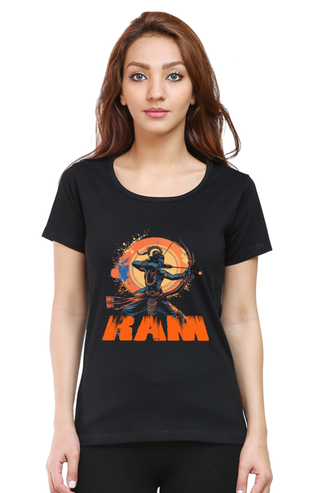 Ram Ji Maryada Purushottam Round Neck Half Sleeve Classic T-Shirts for Women Vastrdhamm