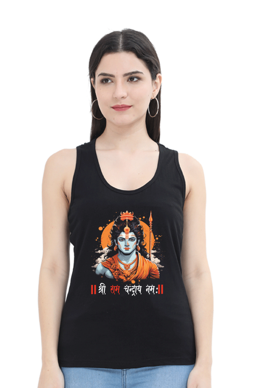 Ram Ji Divine Warrior Tank Top T-Shirts for Women Vastrdhamm