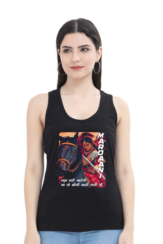 Lakshmi Bai Courage UnleashedTank Top T-Shirts for Women Vastrdhamm