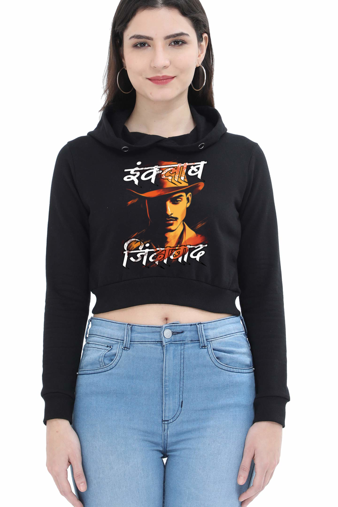 National HeroCrop Hoodies for Women Vastrdhamm