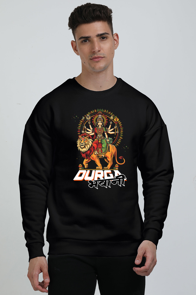 Durga Protector Oversized Sweatshirt T-Shirts for Men Vastrdhamm