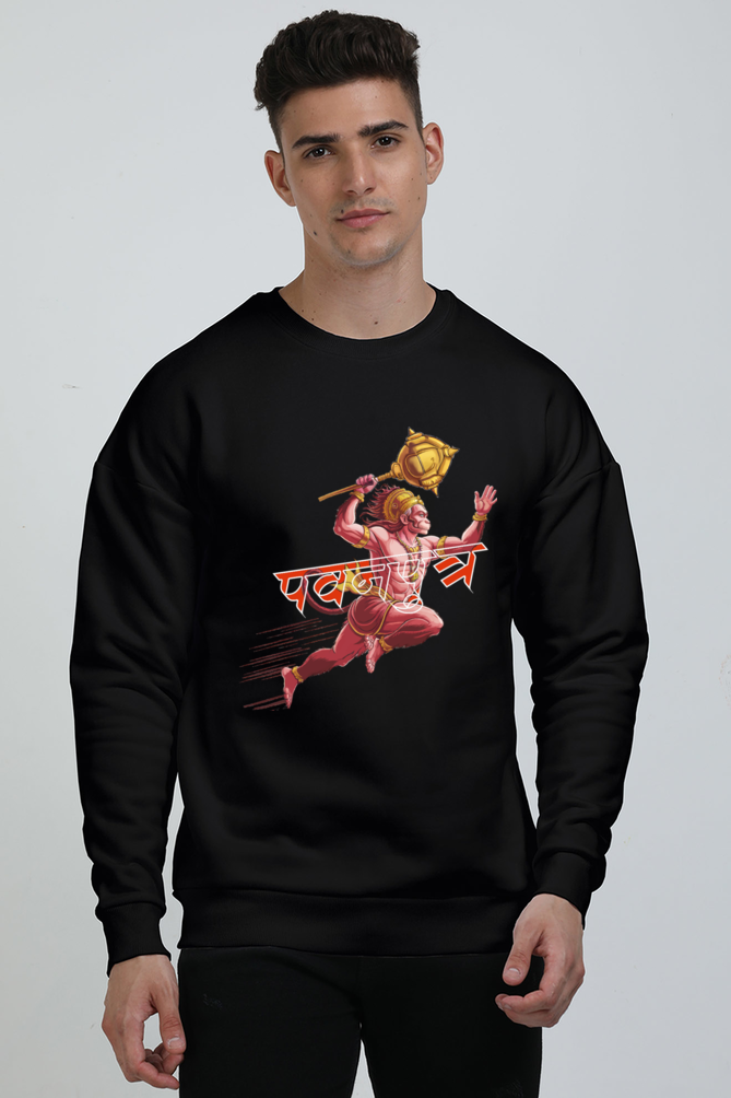 Hanuman Devotion Oversized Sweatshirt T-Shirts for Men Vastrdhamm