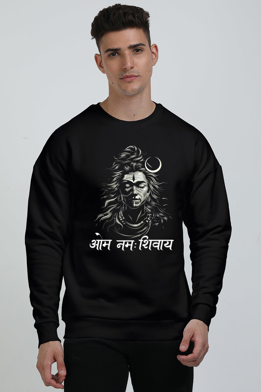 Shiv Ji Warrior Spirit Oversized Sweatshirt T-Shirts  for Men Vastrdhamm