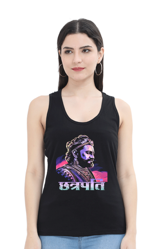 Shivaji Maharaj Courage Tank Top T-Shirts for Women Vastrdhamm