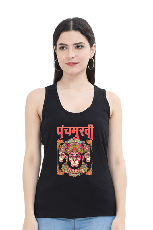 Hanuman Unyielding StrengthTank Top T-Shirts for Women Vastrdhamm