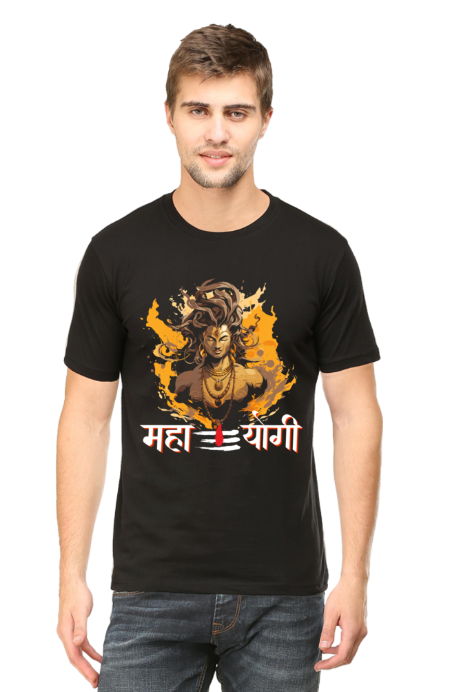 Shiv Ji Divine Power Round Neck Half Sleeve Classic T-Shirts for Men Vastrdhamm