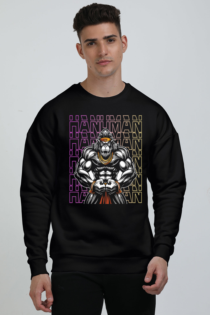 Hanuman Infinite Courage Oversized Sweatshirt T-Shirts for Men Vastrdhamm