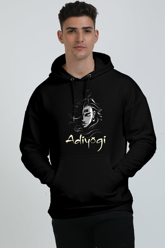 Shiv Ji Nataraja Oversized Hooded Sweatshirt T-Shirts  for Men Vastrdhamm