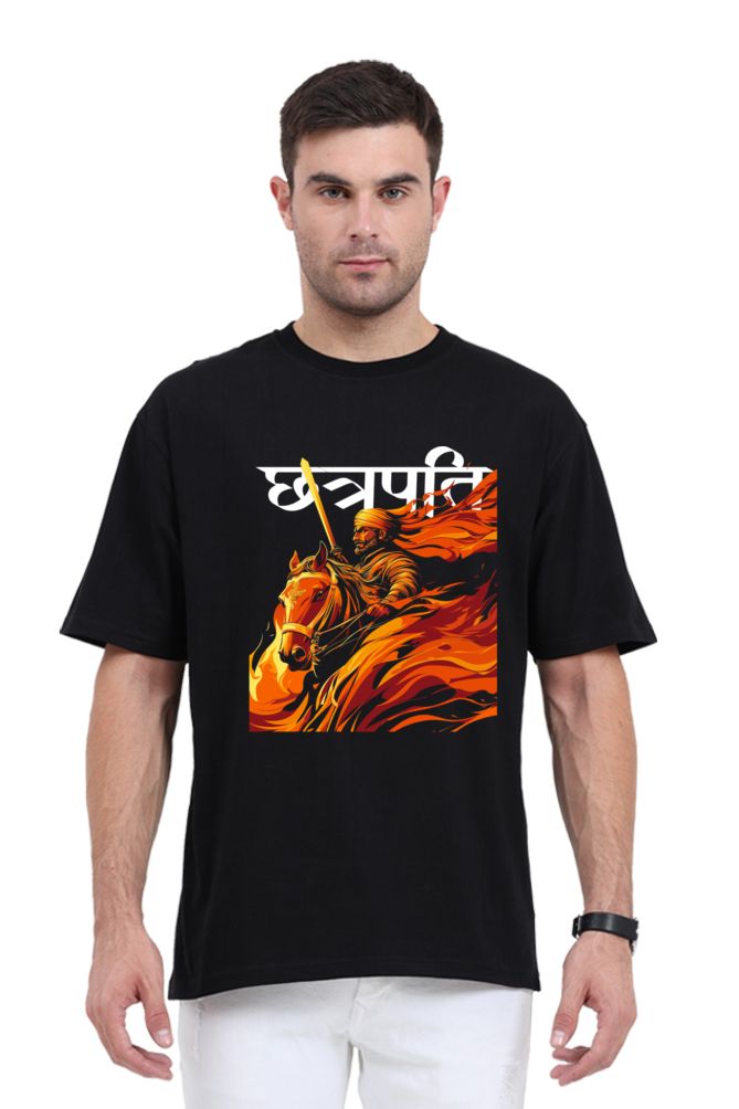 Shivaji Maharaj Strength Oversized Classic T-Shirts for Men Vastrdhamm