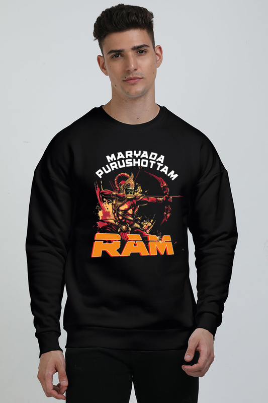 Ram Ji Divine Protector Oversized Sweatshirt T-Shirts  for Men Vastrdhamm