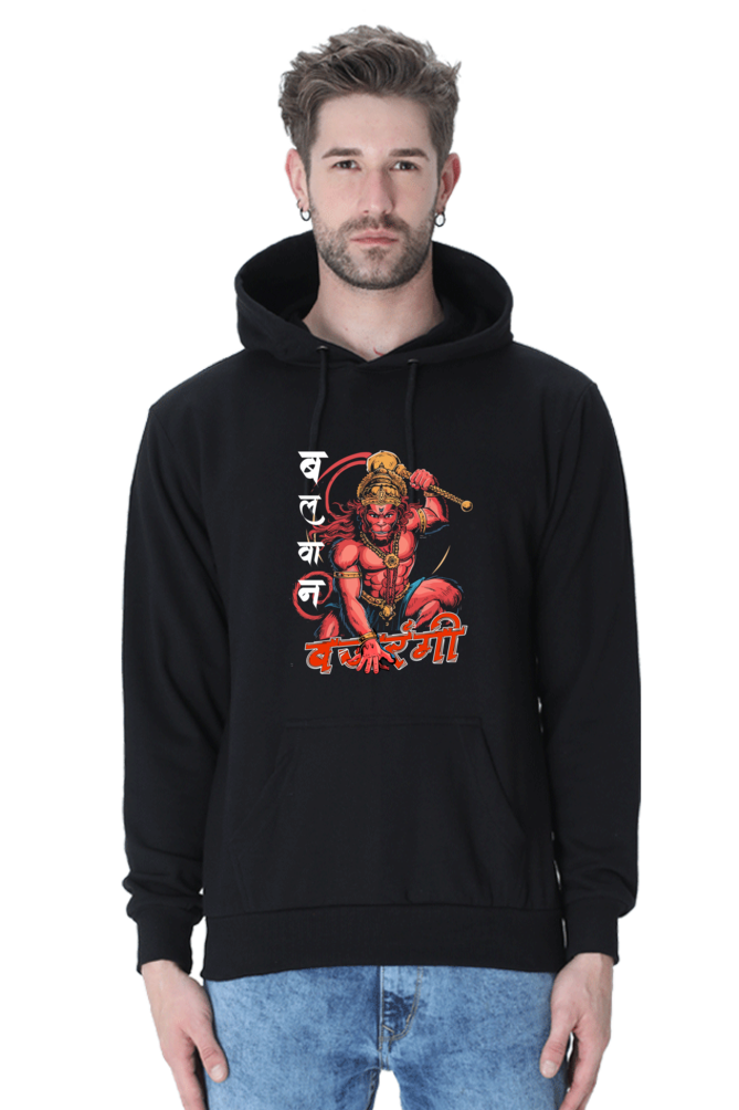 Hanuman Devotional Power Hoodie Sweatshirt T-Shirts for Men Vastrdhamm