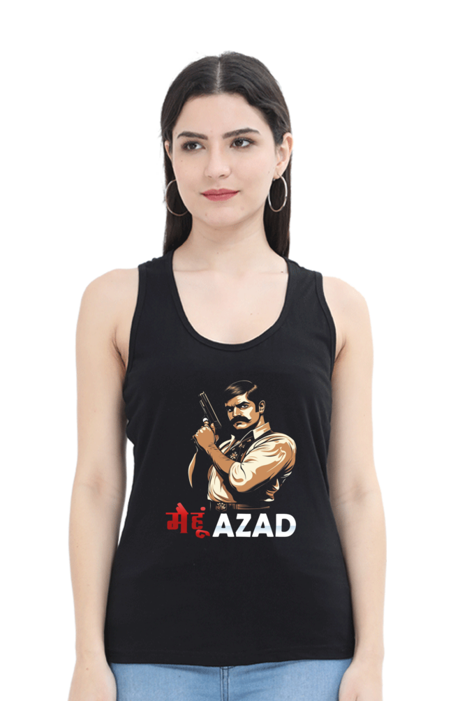 Chandra Shekhar Azad RevolutionTank Top T-Shirts for Women Vastrdhamm