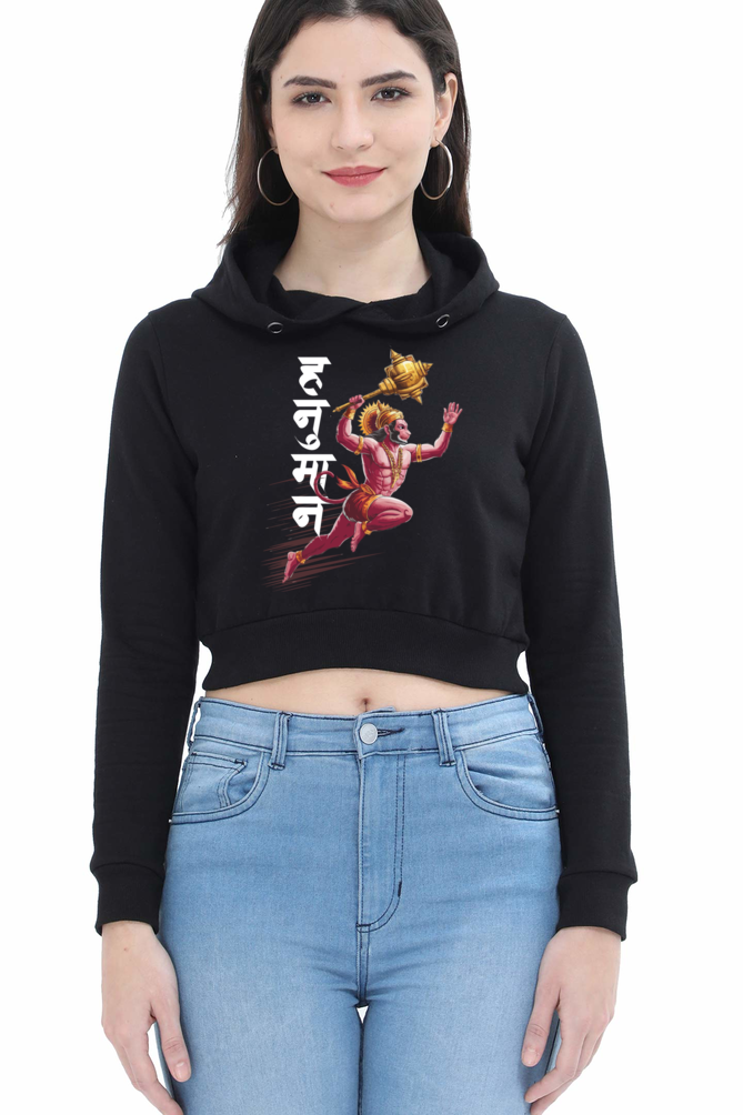 Hanuman CourageCrop Hoodies for Women Vastrdhamm