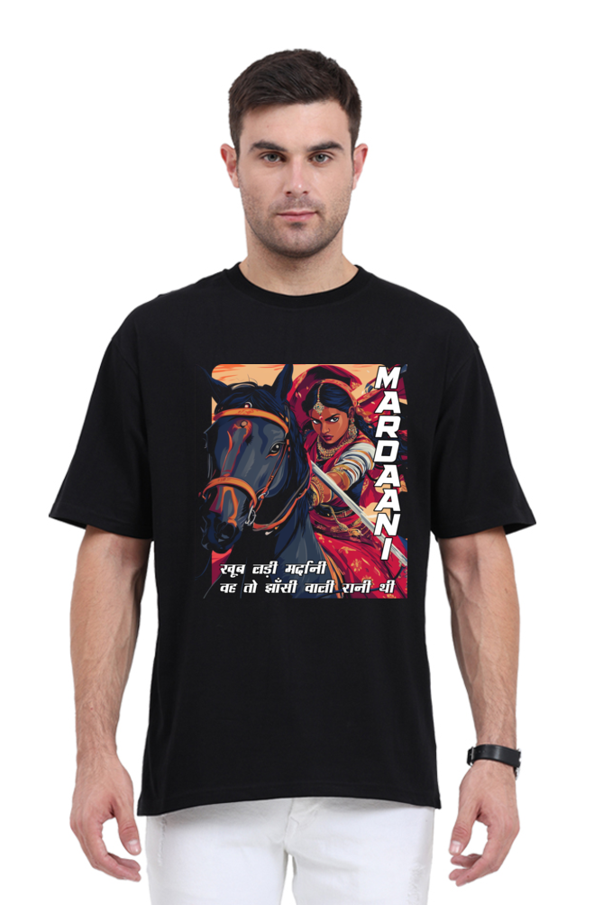 Lakshmi Bai Courage Unleashed Oversized Classic T-Shirts for Men Vastrdhamm